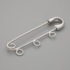 Base pour broche épingle 41 × 12 mm – métal argenté