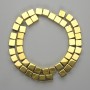 Perles d'hématite dorées, cube 8×8 mm+-, longueur 40 cm+
