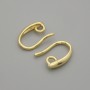 Crochets pour boucles d'oreilles en métal doré 14x2 mm — paire
