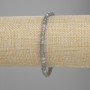 Bracelet en labradorite facettée, cubes, diamètre 4×4 mm, longueur 18 cm ±, élastique