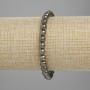 Bracelet en pyrite, perles lisses, diamètre 6 mm ±, longueur 18 cm ±, élastique