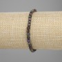 Bracelet en tourmaline facetée, cubes 4×4 mm, longueur environ 18 cm, élastique