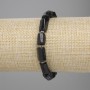Bracelet Tourmaline facettée 11-12×7-7, 5 mm ± perles 3 mm ±, longueur 18 cm ±, élastique