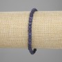 Bracelet en saphir facetté cube, diamètre 4×4 mm ±, longueur 18 cm ±, élastique