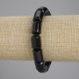 Bracelet en agate cylindrique, diamètre 14×10 mm, longueur 18 cm, élastique