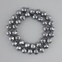 Perles de térahertz facettées, boule, diamètre 8 mm ±, longueur 38 cm ±, sur fil