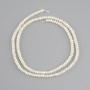 Perles d'eau douce, diamètre 3–3,5×2 mm, longueur 36 cm, sur fil