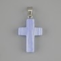 Pendentif croix en agate 25×18 mm ±, longueur 36 mm+