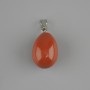 Pendentif en forme de goutte en jaspe rouge 18 × 13 mm ±, longueur 26 mm ±