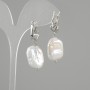 Boucles d'oreilles en perles baroques 18×15 mm+-, longueur 40 mm+