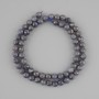Perles de saphir facettées, boule, diamètre environ 6 mm, longueur environ 39 cm sur fil