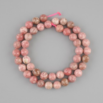 Perles de rhodochrosite facettées, billes de 8 mm ±, longueur 38 cm ± sur fil