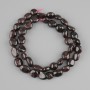 Perles de grenat taillées 9–12,5 × 8–9,5 mm, longueur 40 cm+