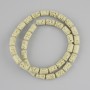 Perles de lave volcanique cylindriques, diamètre 10×6 mm, sur fil, longueur 38 cm+