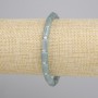 Bracelet Jadeïte cylindre 8×5 mm ± avec perles sur élastique
