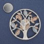 Broche magnétique Accent émail argenté métal 50 mm+
