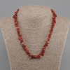 Collier en éclats de corail, diamètre 6–12×2–6 mm, longueur 45 cm, chaîne d'extension de +5 cm