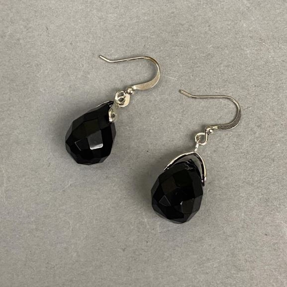 Boucles d'oreilles en cristal tchèque, longueur 35 mm +