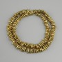 Perles Hématite chips couleur or, diamètre 7-9x2-3mm+-, longueur 40cm+