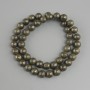 Perles Pyrite boule lisse, diamètre 8,5mm+-, longueur 38cm +