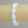 Bracelet Opalite pierre de lune, diamètre 18×13 mm ±, longueur 18 cm ±, élastique