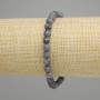  bracelet Saphir facetté perle, diamètre 6 mm +-, longueur 18 cm +- élastique