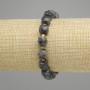  Bracelet Labradorite facettée cube, diamètre 8-9mm±, perles 3mm±, longueur 18cm ± élastique