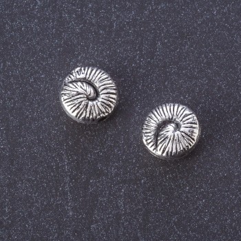 Accessoire perle-insert Ammonite spirale argent Ø 10 mm emballage 20 g ± 15 pièces