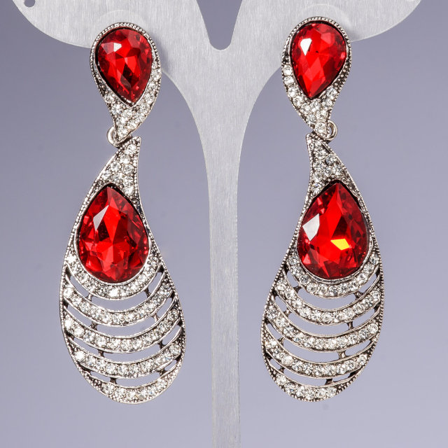 Boucles d'oreilles en cristaux «lustre» «chandeliers» «Plume»