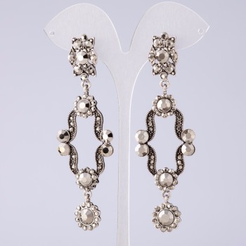 Boucles d'oreilles de soirée longues, longueur 9 cm