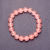 Bracelet en calcédoine naturelle – boules lisses, diamètre 10 mm (+-), sur élastique, tour de poignet 18 cm