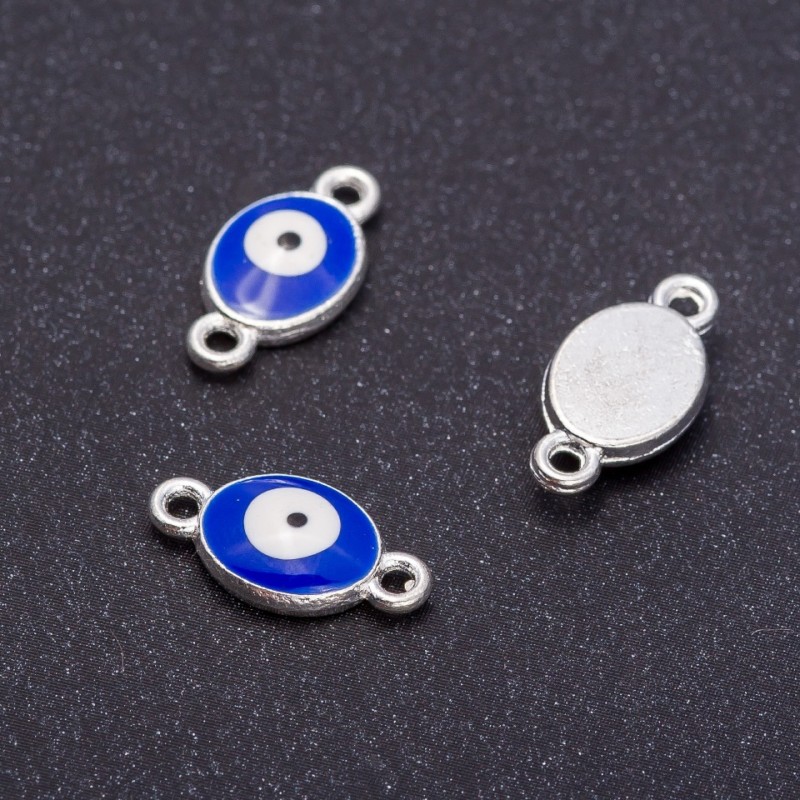 Connecteur «Œil» argenté, diamètre 8 mm, longueur 16 mm, conditionnement 7 pièces
