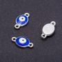 Connecteur «Œil» argenté, diamètre 8 mm, longueur 16 mm, conditionnement 7 pièces