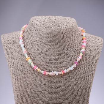 Collier d'opale «miette», diamètre 6 mm, longueur 45 cm