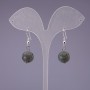 Boucles d'oreilles en labradorite, boule de 14 mm