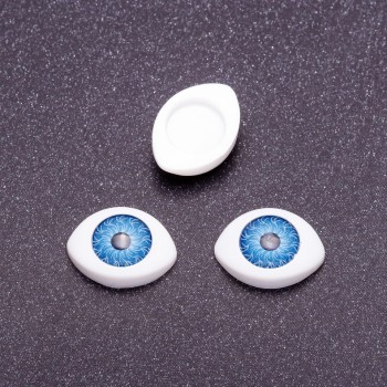 Fourniture « Yeux vivants » couleur des pupilles bleues, diamètre 7 mm, 10×13 mm, emballage 50 paires