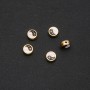 Fourniture Insert Yin‑Yang 9×4 mm, emballage 5 pièces, métal jaune