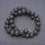 Perles de lave naturelle sur fil, diamètre 12 mm, longueur 37 cm