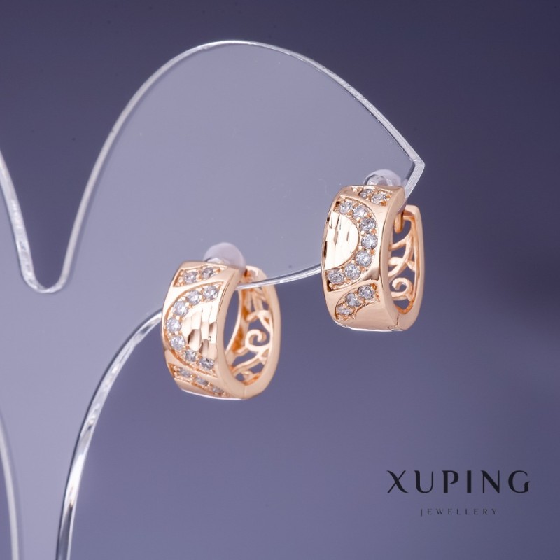 Boucles d'oreilles Xuping 14×7 mm dorure 18K