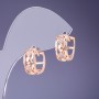 Boucles d'oreilles Xuping 7×14 mm, dorure 18K, avec strass blancs