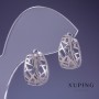 Boucles d'oreilles Xuping rhodié 16×8 mm