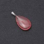 Pendentif Goutte en tourmaline melon d'eau naturelle 16 × 25 × 35 mm
