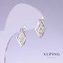 Boucles d'oreilles Xuping rhodiées, longueur 16 mm, épaisseur 9 mm