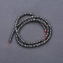 Perles d'hématite rondelles lisses, diamètre 4 x 2 mm, longueur d'environ 40 cm+