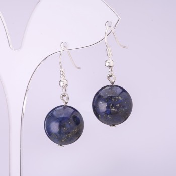 Boucles d'azurite — boule lisse, diamètre 12 mm