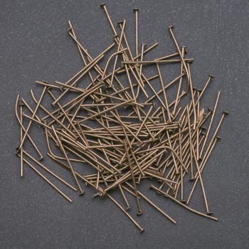 Épingle à tête boule bronze, longueur 26 mm, lot de 1 kg