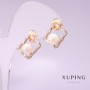 Boucles d'oreilles Xuping avec perles de Majorque 11x14 mm, dorure 18K