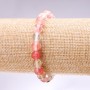 Bracelet en calcédoine, billes lisses — diamètre 8 mm, longueur 18 cm