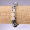 Bracelet en quartz rutile, billes lisses de 10 mm de diamètre, longueur 18 cm sur élastique