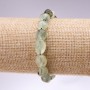 Bracelet en prénite taillé, diamètre 8×10 mm, longueur 18 cm sur élastique